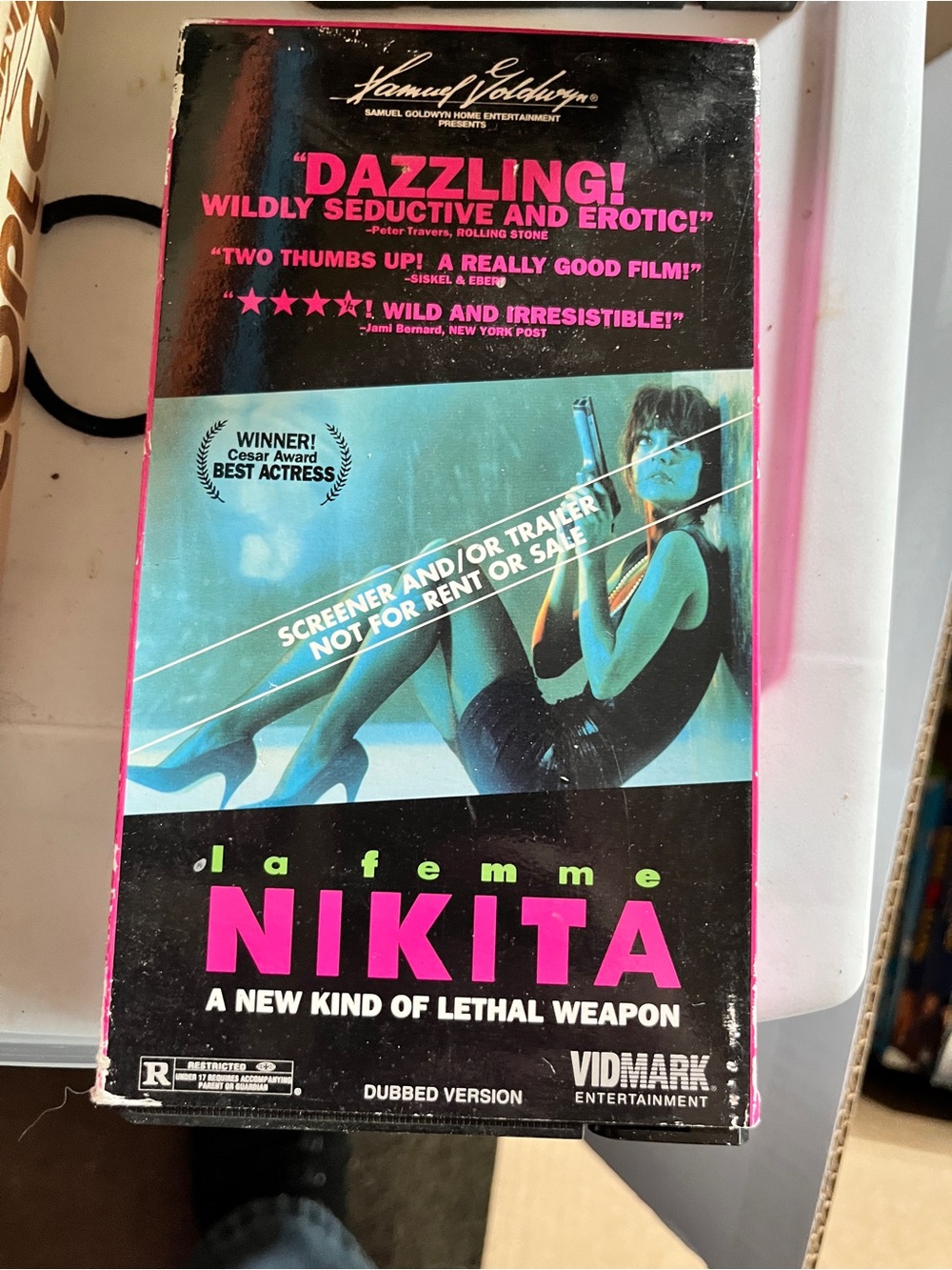 La Femme Nikita VHS - Bold Pink & Black Cover Special Screening